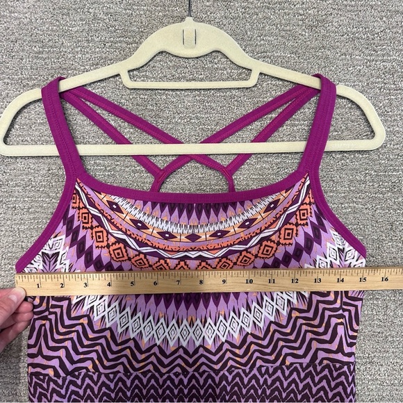 Prana Cora Ikat Tank Dress Violet Sol Purple Built In Bra Medium - Picture 5 of 8